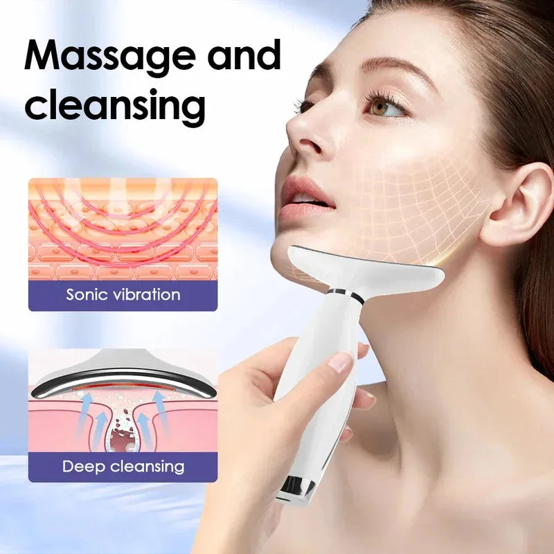 Light therapy face wand